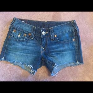 True religion denim shorts size 28